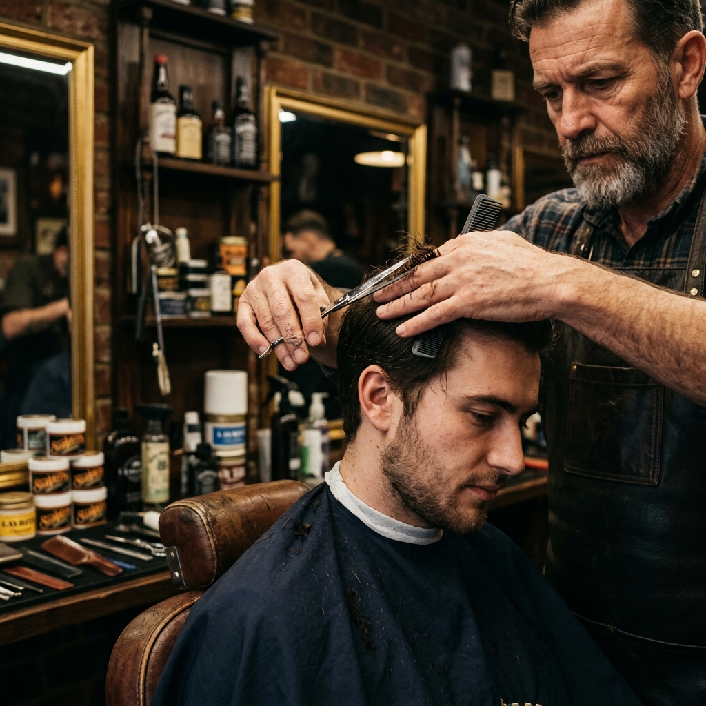 Coiffure coupe de cheveux ciseaux